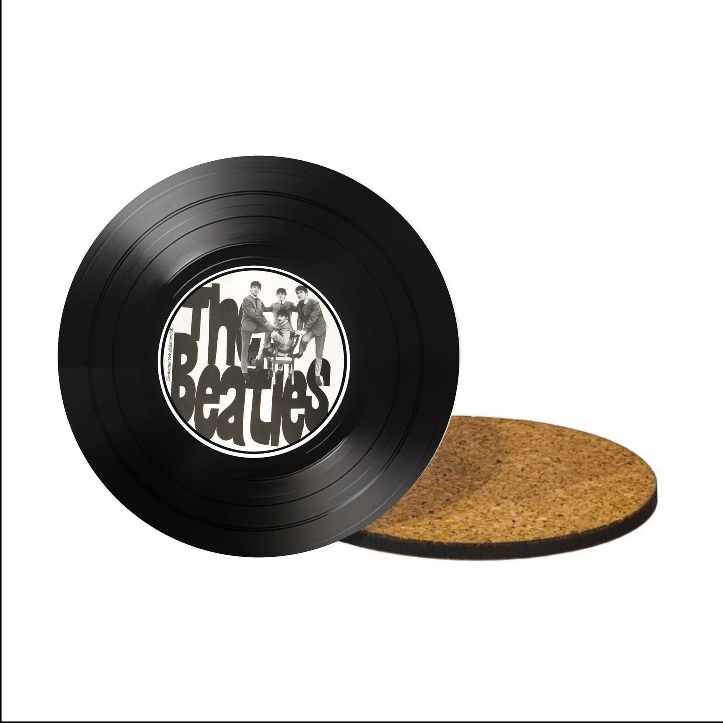 Set of 4 Round Record Coasters Featuring The Beatles, Music Lover Gift Unique Coasters, Beatles Coasters, Record Coasters, Music Memorabilia