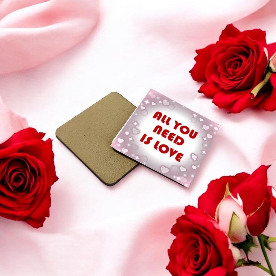 Valentine's Day Coaster, Heart Design, Love Gift, Romantic Home Decor Coaster, Coaster, Romantic Home Decor, Valentine's Day Gift,