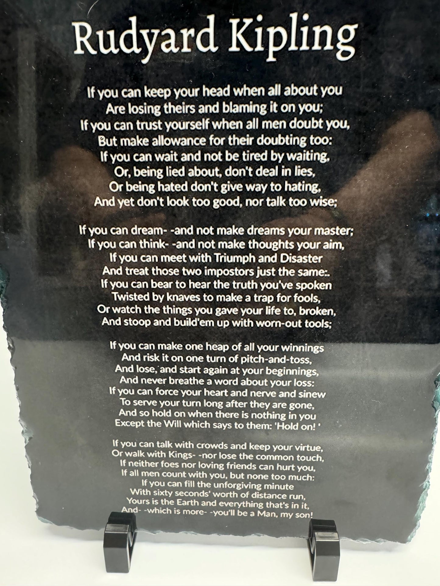 Rudyard Kipling "IF" on a slate| man cave gift| gift for him| iconic poem| room decor|bedroom | living room| birthday gift|