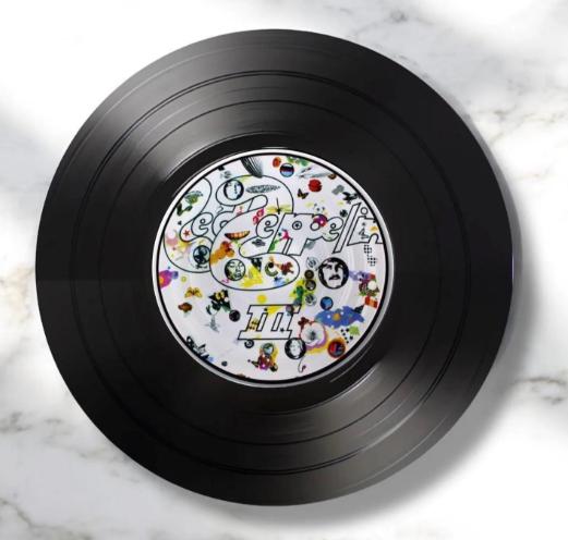 Set of 4 Led Zeppelin Round Record Coasters Retro Decor, Man Cave Decor, Rock gift, Music Themed, Rock Music Gift, Led Zeppelin gift,