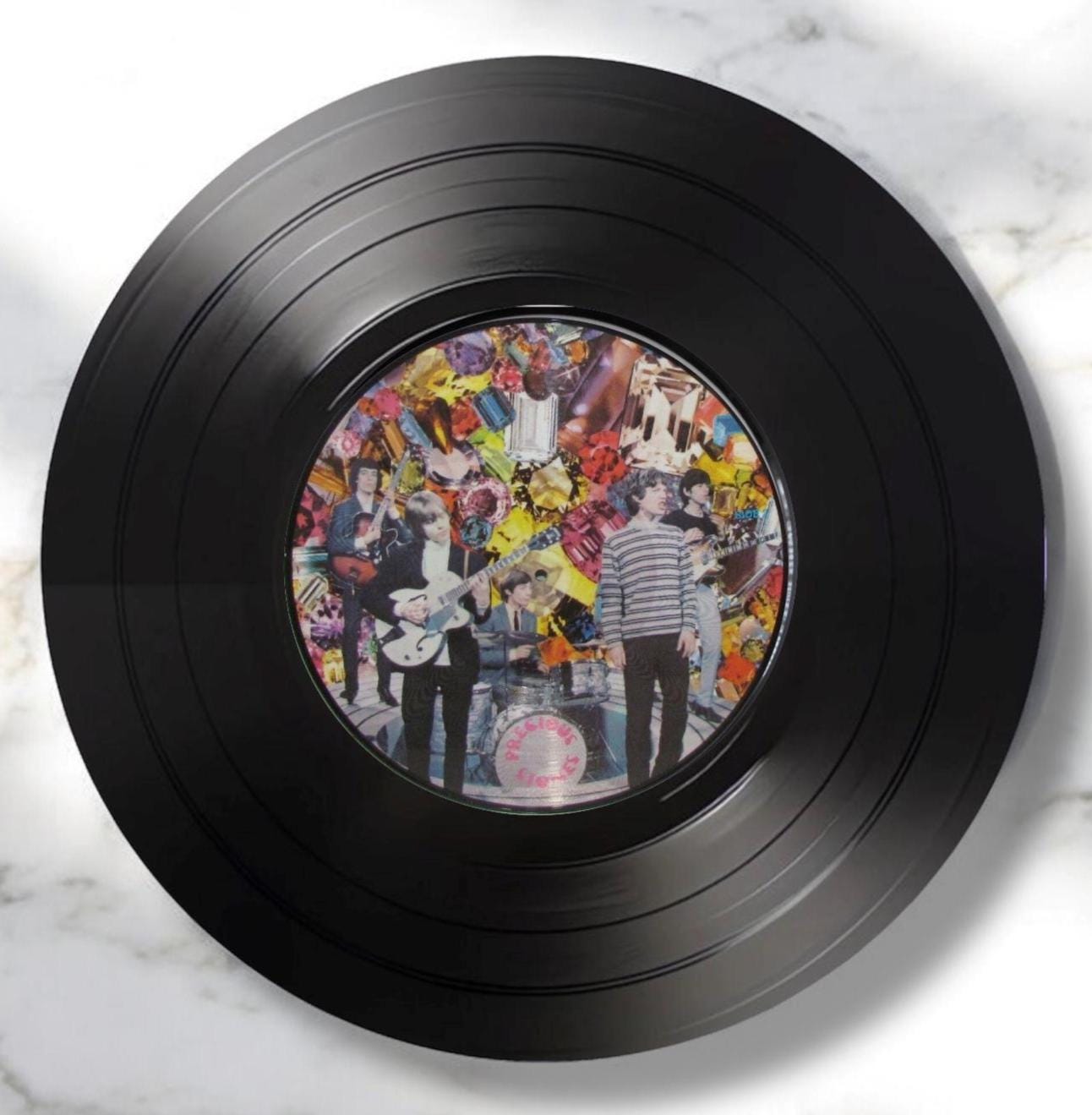 Set of 4 Round Rolling Stones Record Coasters , Retro Decor,Man Cave Decor, Rock Band, Music Themed, Rock Music Gift Rolling Stones Gift