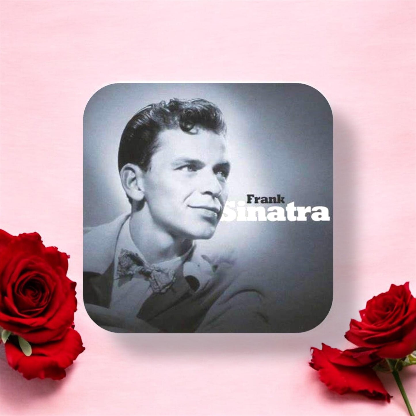 Set of 4 Frank Sinatra Square Drinks Coasters, Vintage Music Lover Gift, Music Lover Gift, Frank Sinatra Coasters, Music Memorabilia