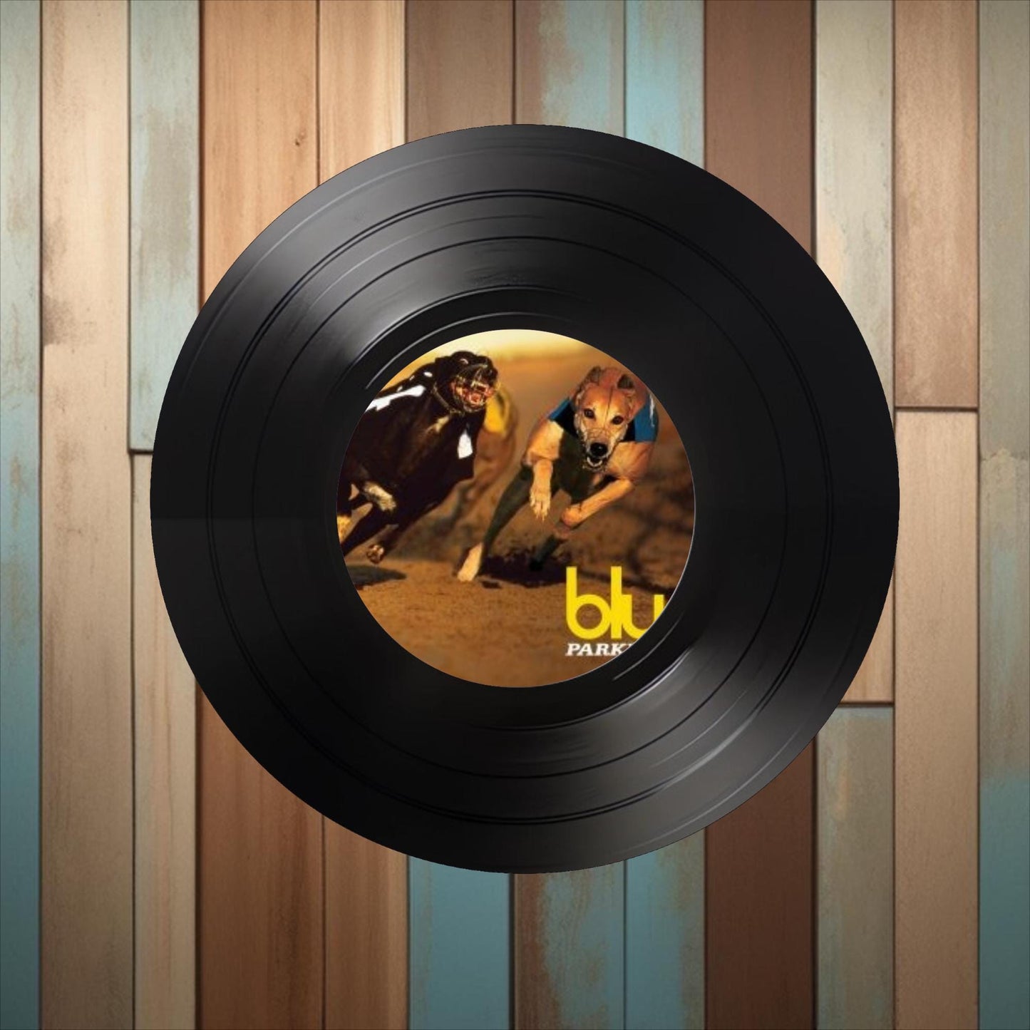 Set of 4 Blur Round Record Coasters Retro Decor, Man Cave Decor, Rock Band, Music Themed, Rock Music Gift, Blur gift,Brit Pop Gift