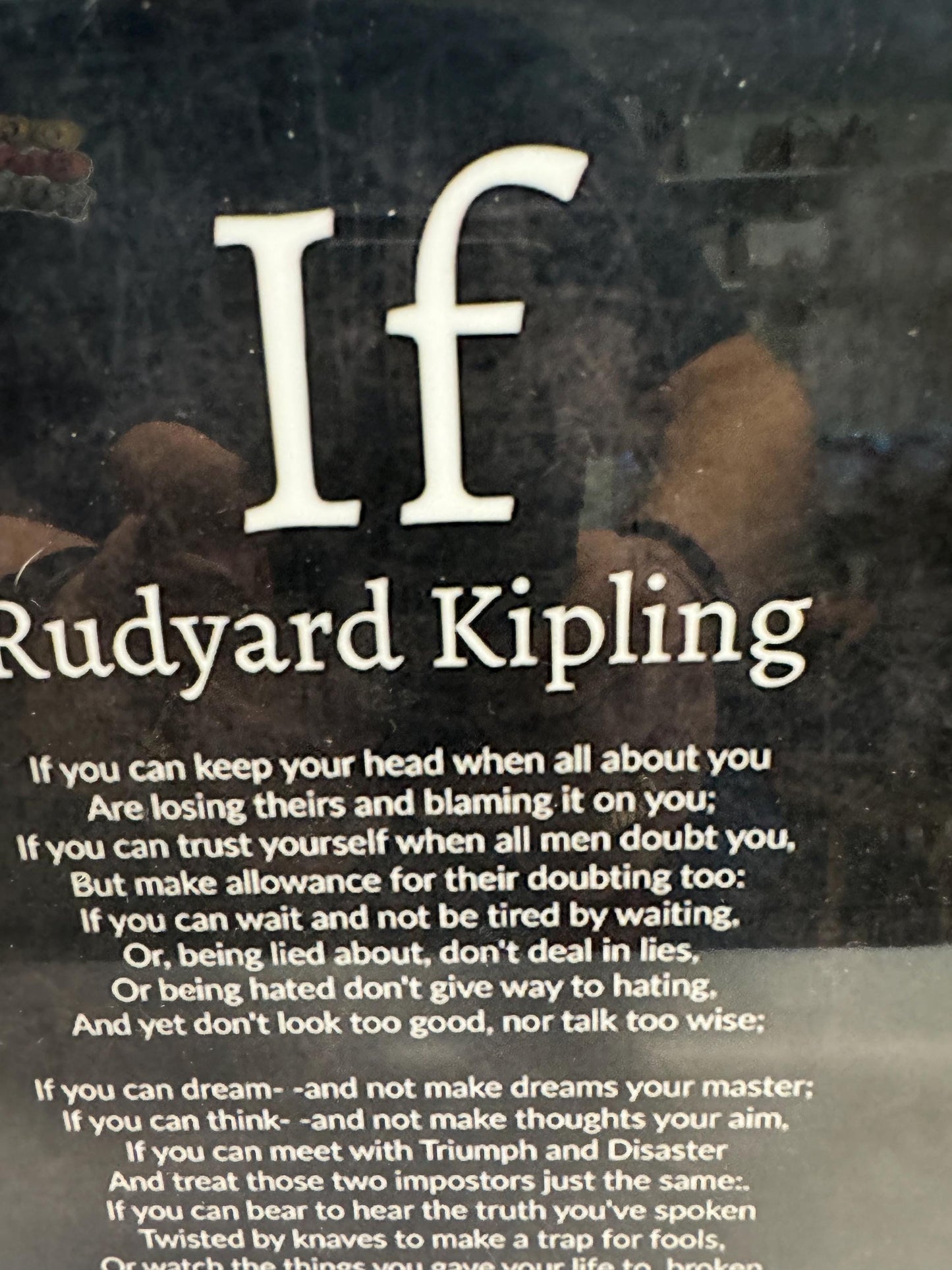 Rudyard Kipling "IF" on a slate| man cave gift| gift for him| iconic poem| room decor|bedroom | living room| birthday gift|