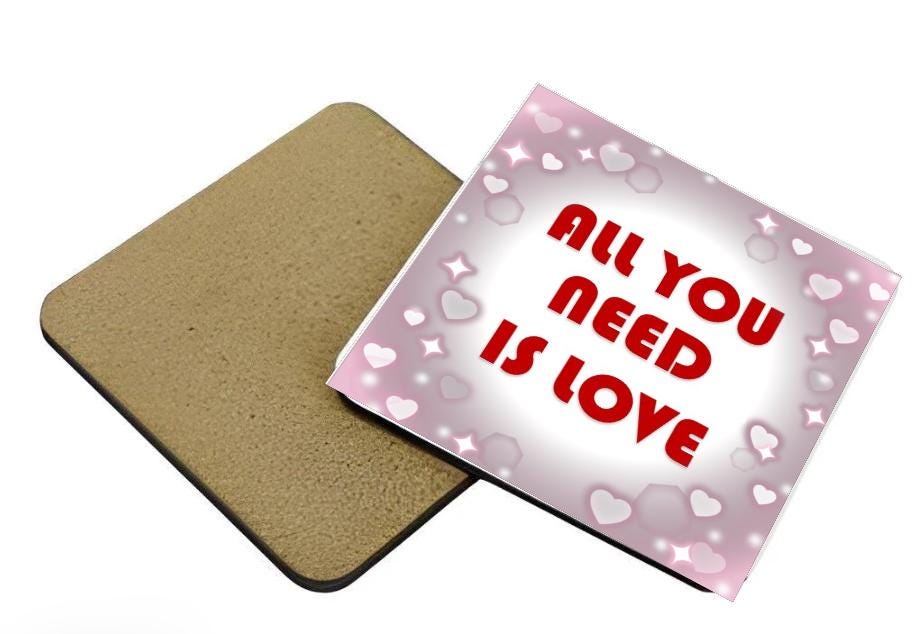 Valentine's Day Coaster, Heart Design, Love Gift, Romantic Home Decor Coaster, Coaster, Romantic Home Decor, Valentine's Day Gift,