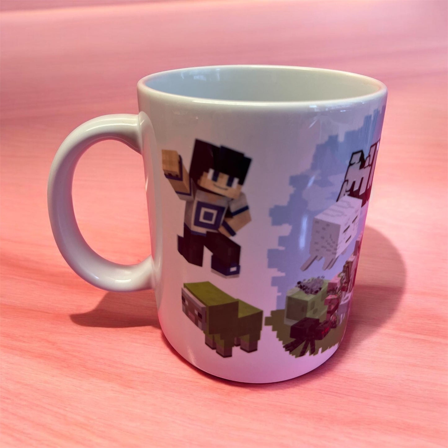 Handmade Minecraft Inspired Mug, Perfect Gift for Gamers, Gamer Gift, Video Game Mug, Mug With Handle, Coffee Lover Gift, Unique Mug