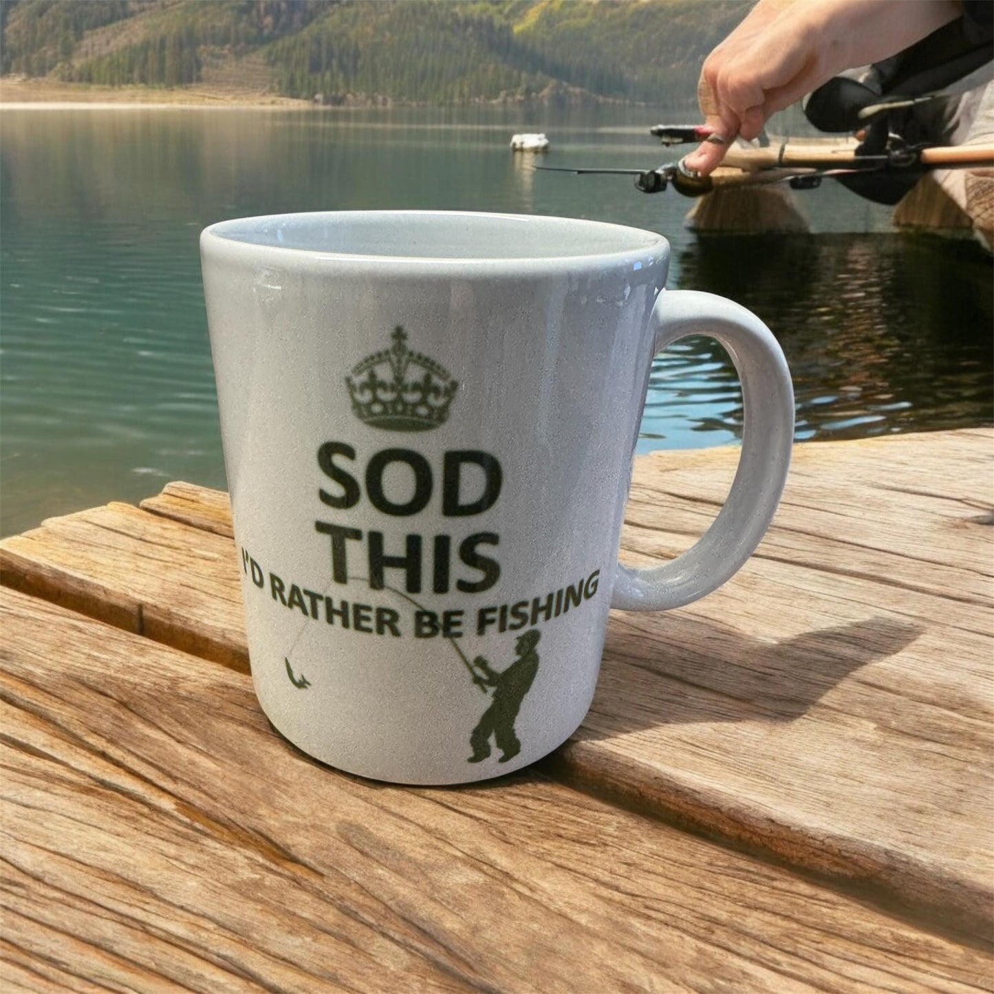 Funny 'Sod This, I'd Rather Be Fishing' Mug, Perfect Gift for Fishermen, Novelty Gift, Mug For Coworker, Fishing Lover Gift, Fishing Mug,