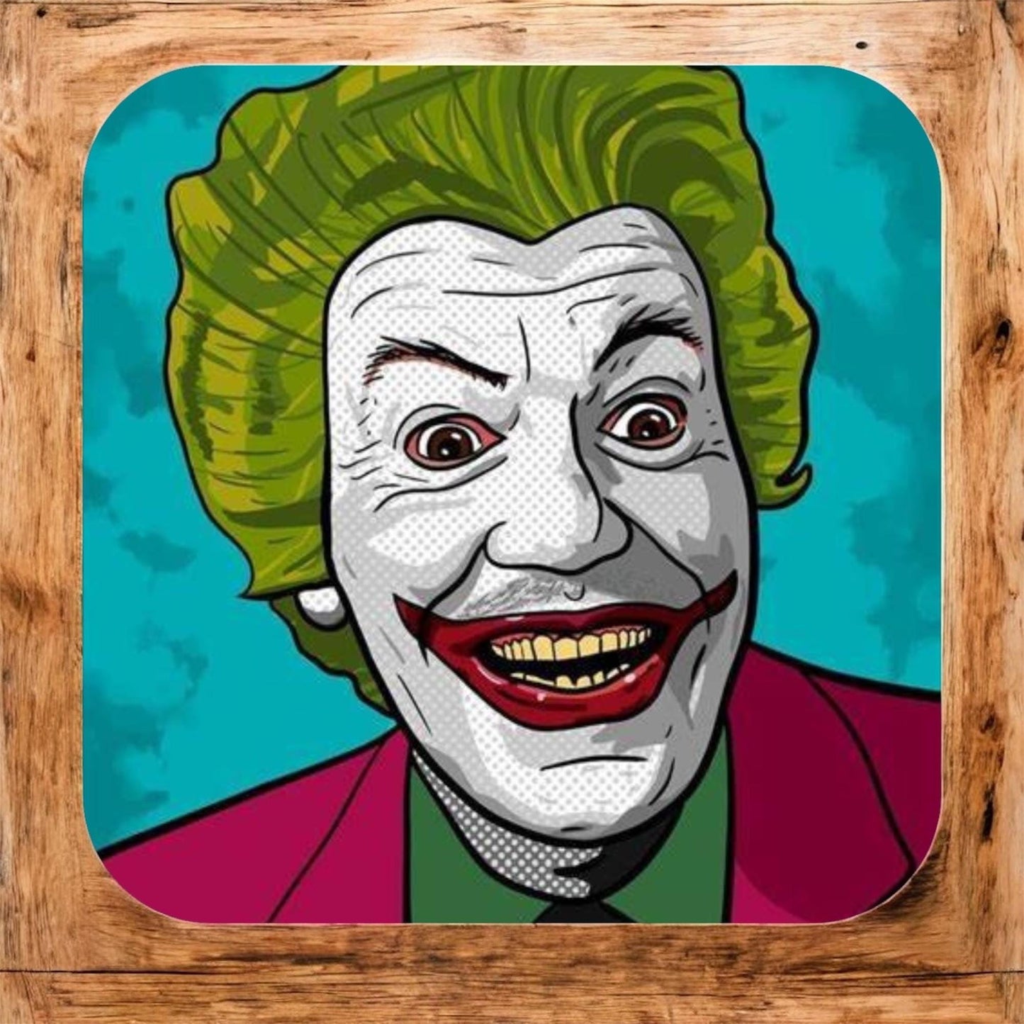 Set of 4 Joker-inspired Coasters| DC Joker coasters Unique Coasters| Man cave gift ideas | Gifts for him| gifts for her| The joker coasters
