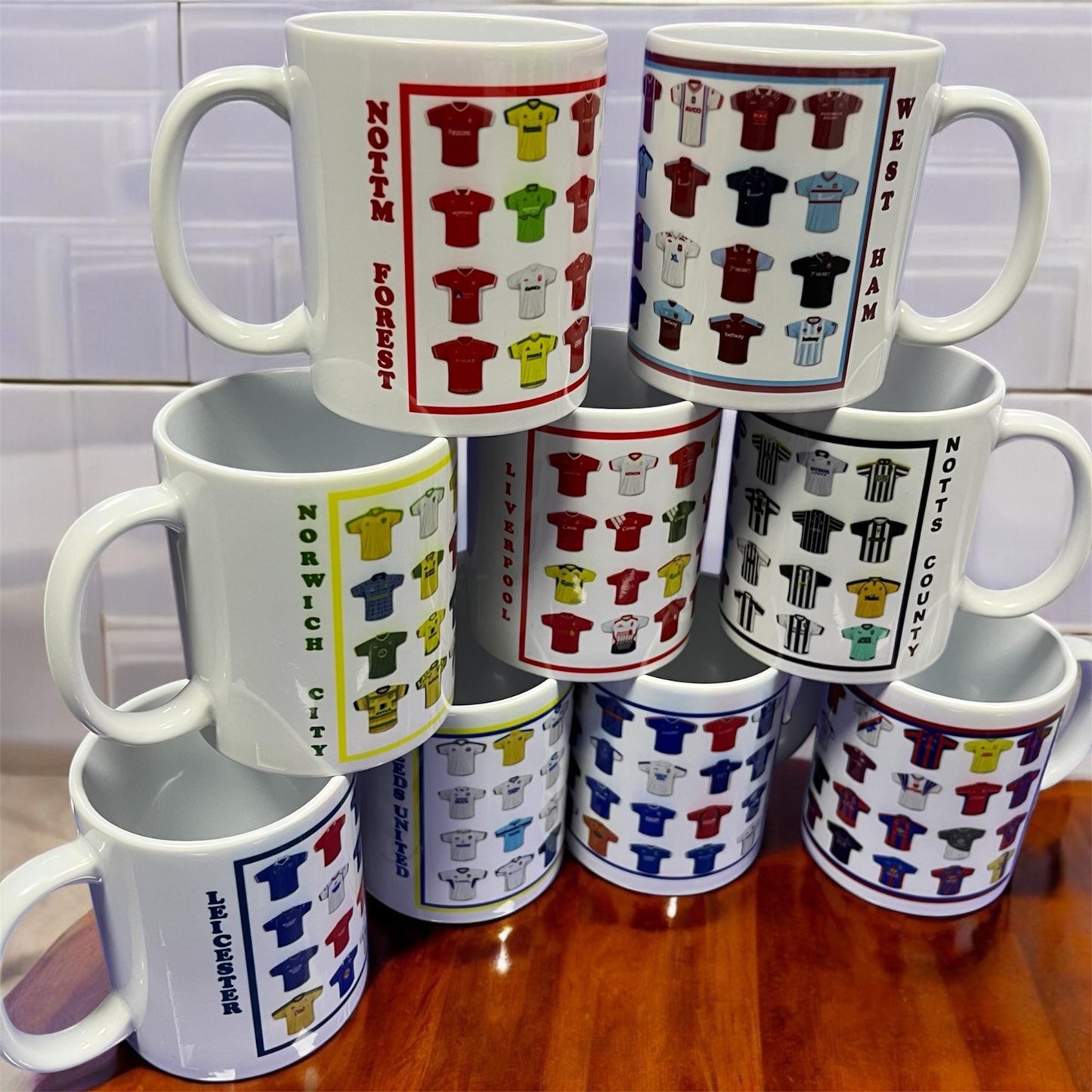Football shirt mugs |football team |personalised| mug for football fans| Christmas gift|