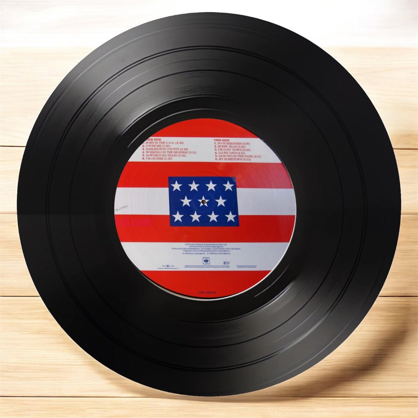 Set of 4 Bruce Springsteen Round Record Coasters Retro Decor, Man Cave Decor, Rock Band, Music Themed, Rock Music Gift, The Boss gift,