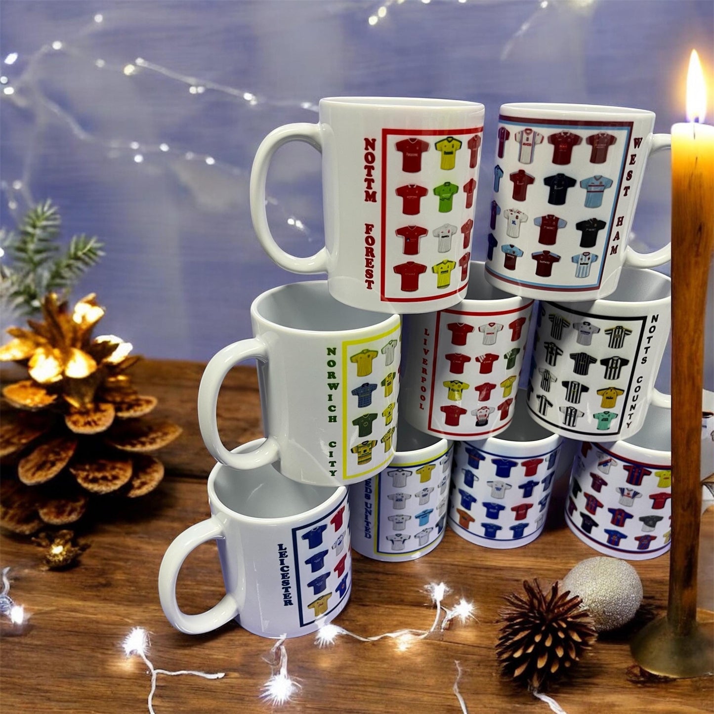 Football shirt mugs |football team |personalised| mug for football fans| Christmas gift|
