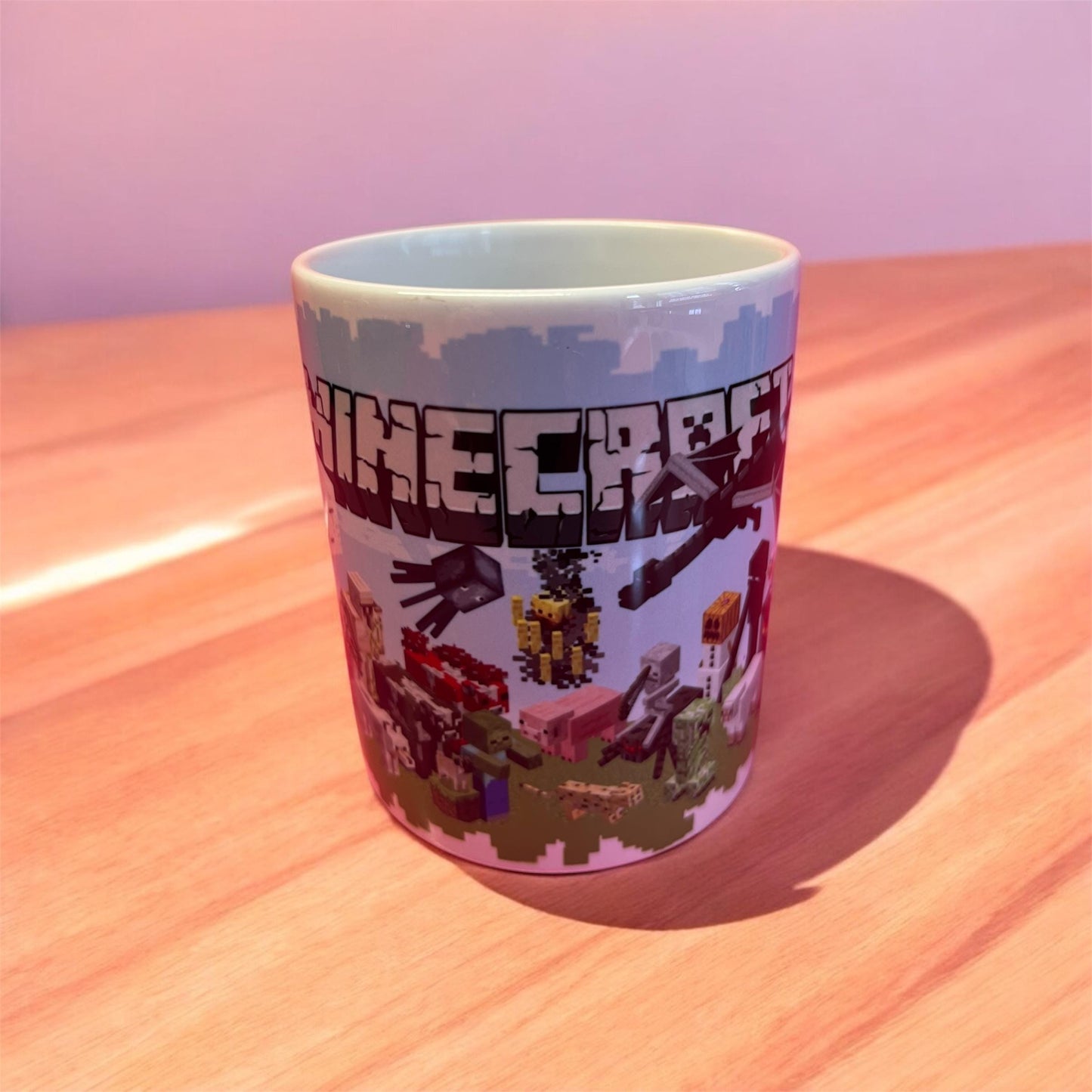 Handmade Minecraft Inspired Mug, Perfect Gift for Gamers, Gamer Gift, Video Game Mug, Mug With Handle, Coffee Lover Gift, Unique Mug