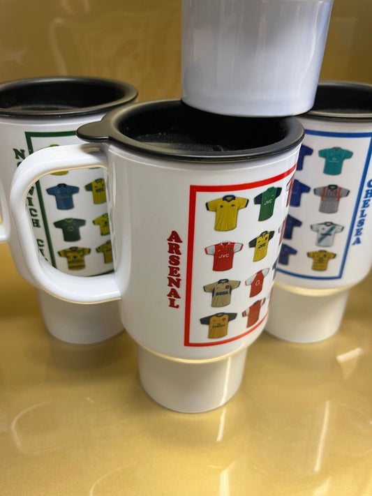 Football shirt travel mugs| travel mug for coffee | birthday gift | Christmas gift