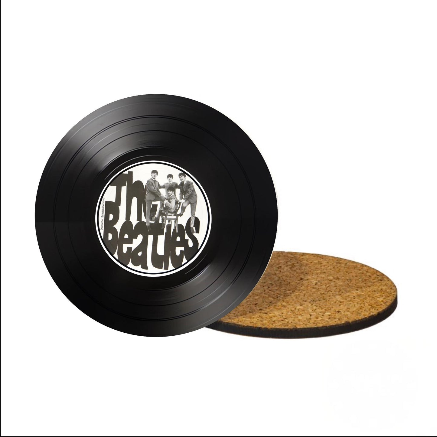 Set of 4 Round Record Coasters Featuring The Beatles, Music Lover Gift Unique Coasters, Beatles Coasters, Record Coasters, Music Memorabilia