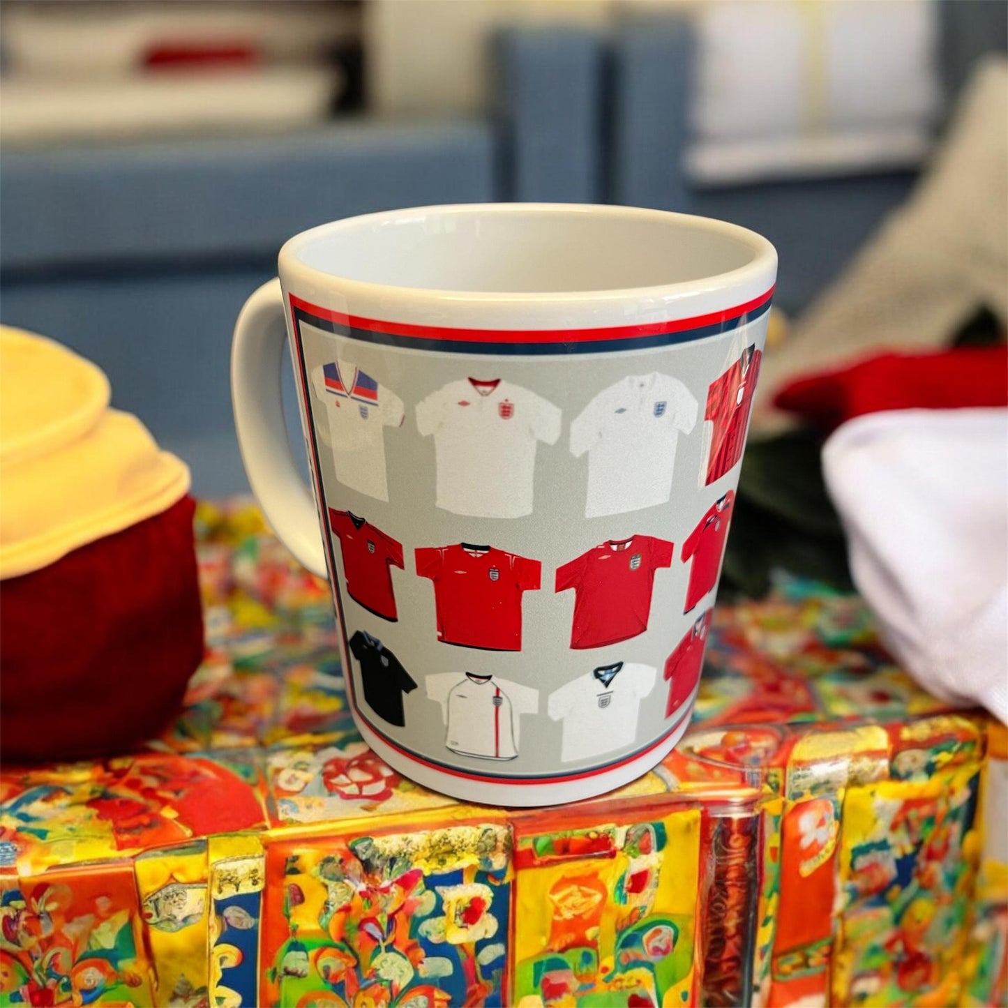 England Shirts Mug and Coaster Set, Football Fan Gift, England Fan Gift, England Football, England Merchandise, England Gift Set, Soccer Fan Gift, England Soccer