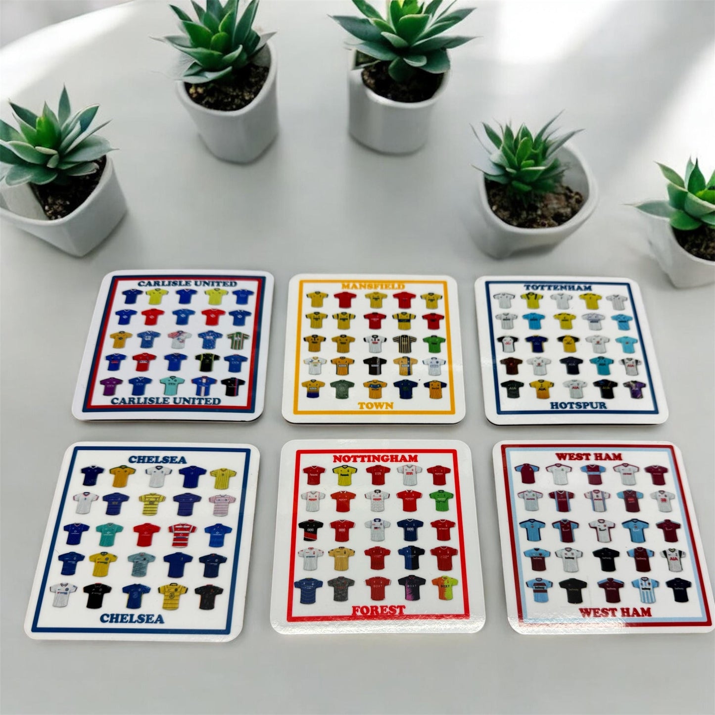 Football Shirt Coaster | Personalised Team Coaster | Team Coaster, Football Shirt Coaster, Football Collectible, Team Coaster, Football Gift