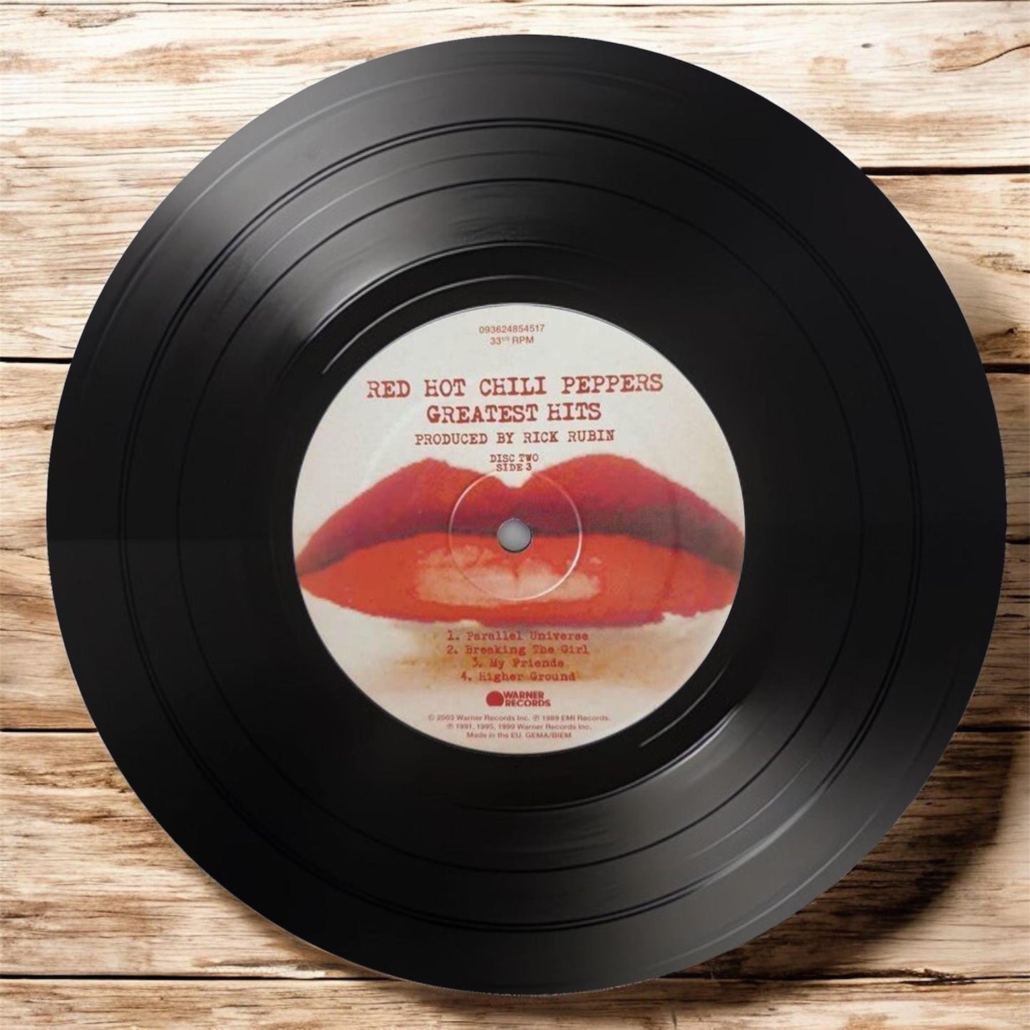 Set of 4 Red Hot Chilli Peppers Round Record Coasters, Unique Coasters, Music Memorabilia, Music Fan Gift, Record Coasters,music gift