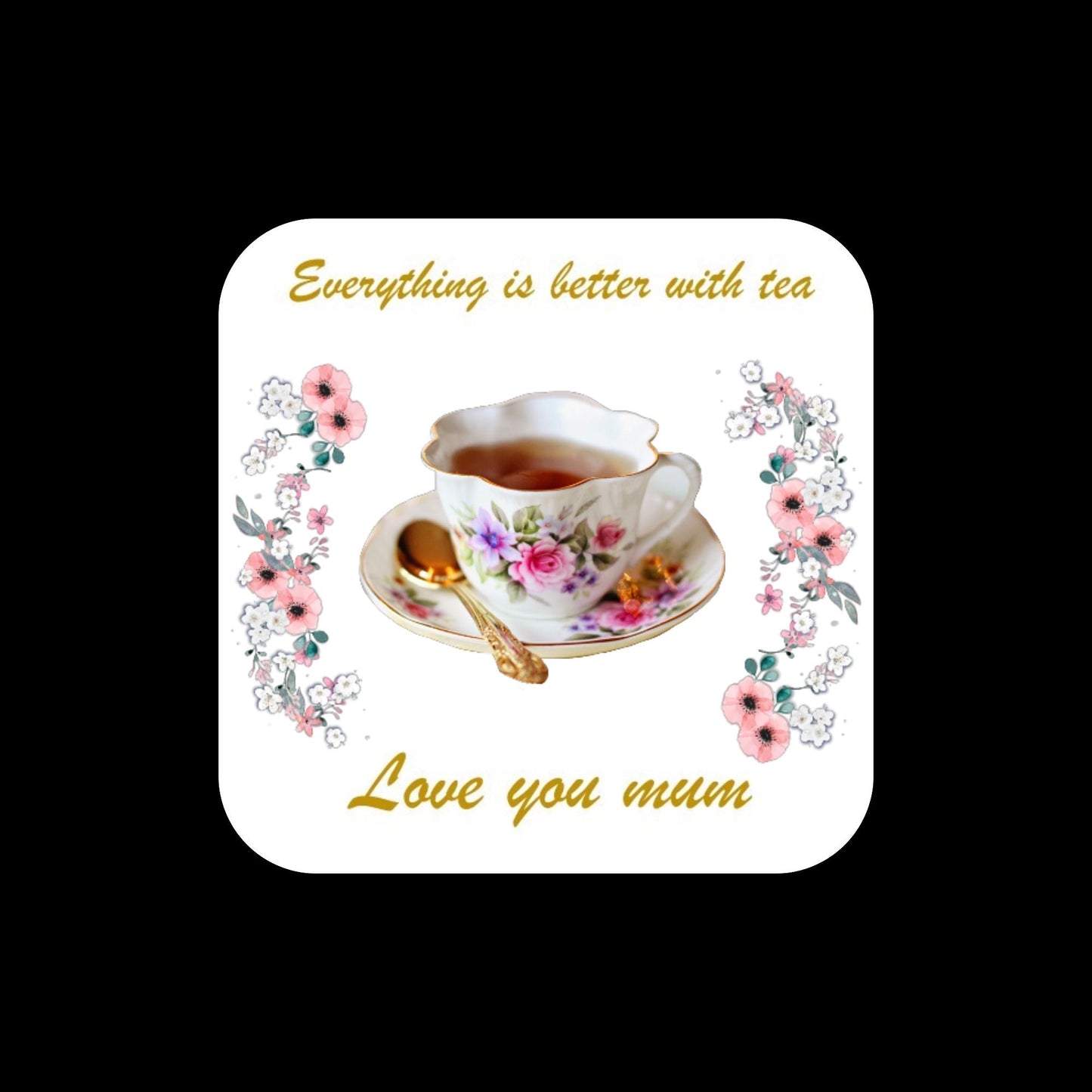 Unique Tea Coaster for Mom, Handmade Ceramic Coasters, Tea Coaster For Mom, Mother's Day Gift, Gift For Her, Gift For Mom, Home Decor