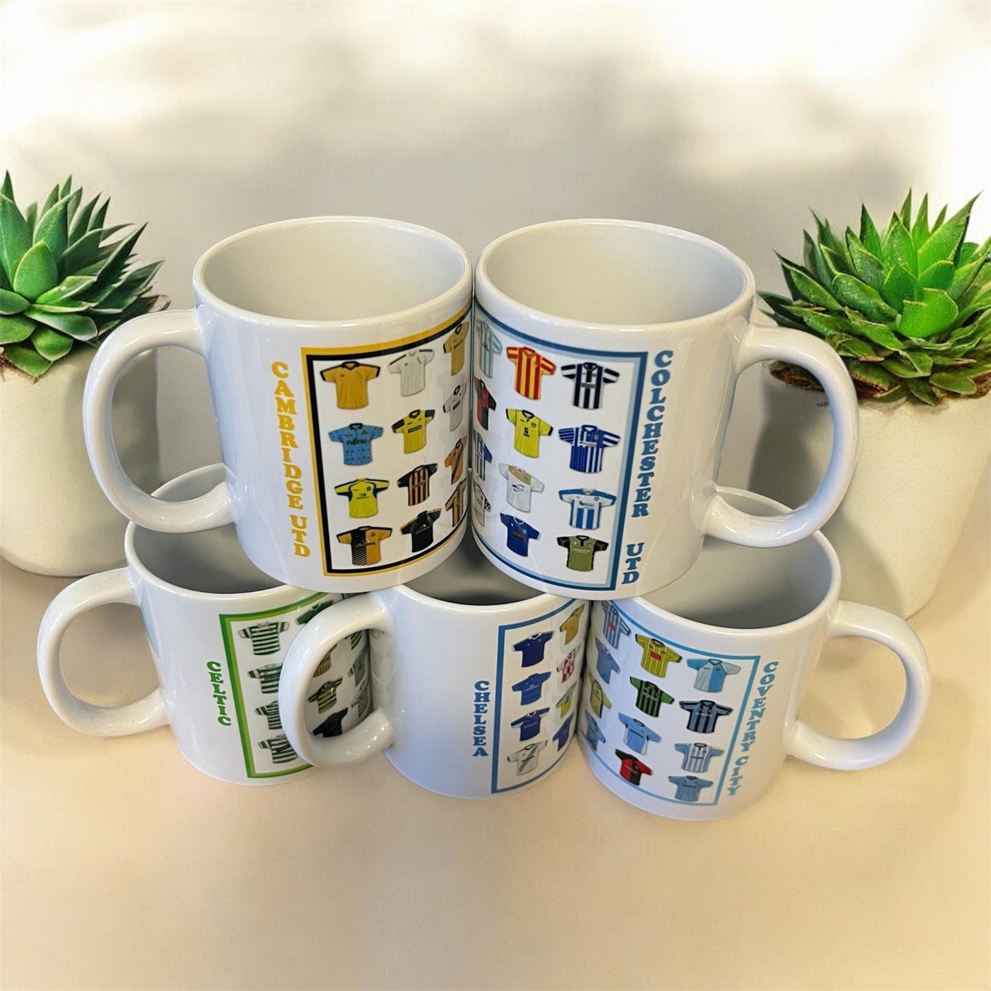 Football shirt mugs |football team |personalised| mug for football fans| Christmas gift|