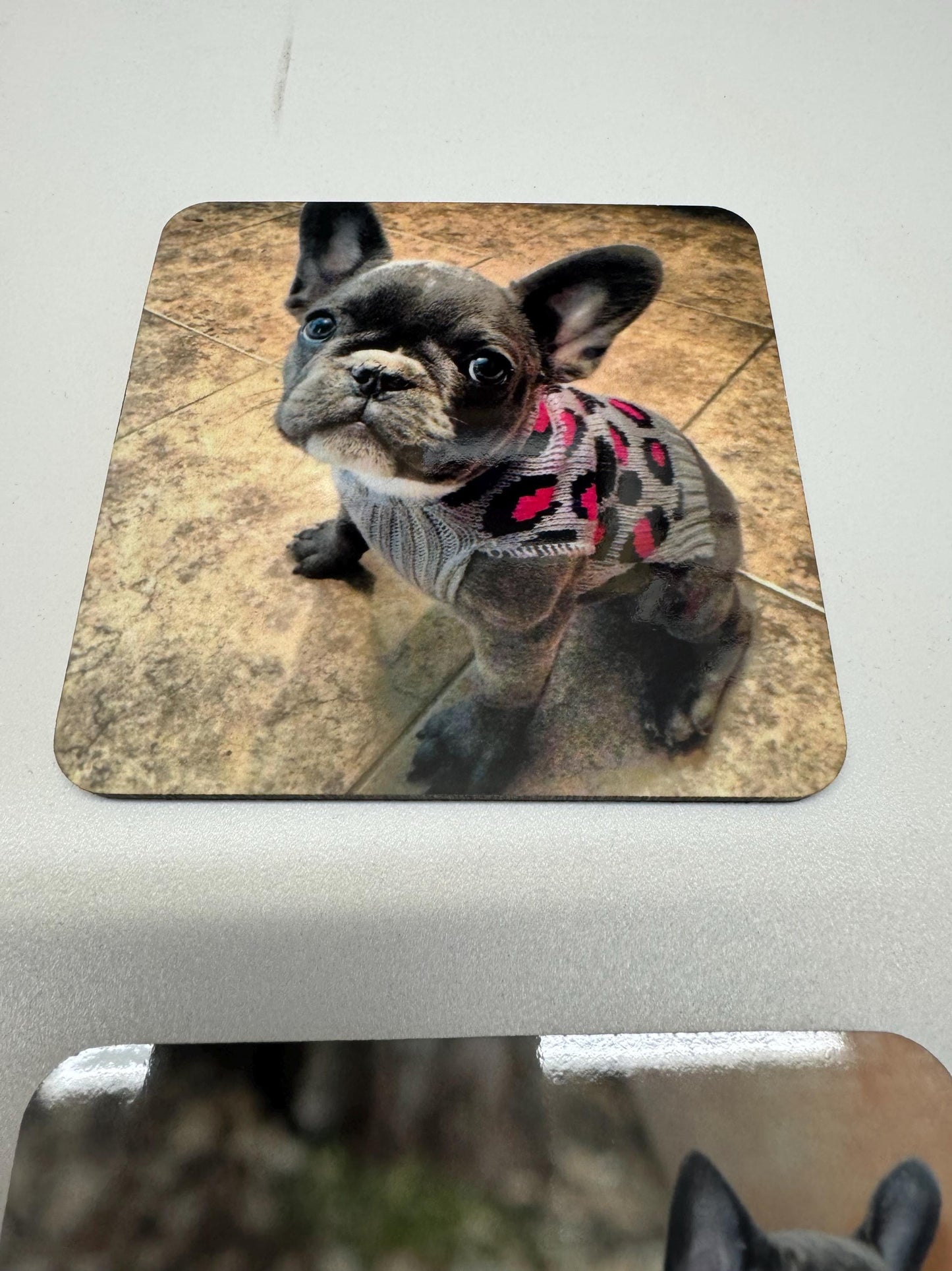 Set of 4 French bulldog coasters| frenchie coasters| coaster set| dog lovers set of coasters| mothers day gift | gift for her|