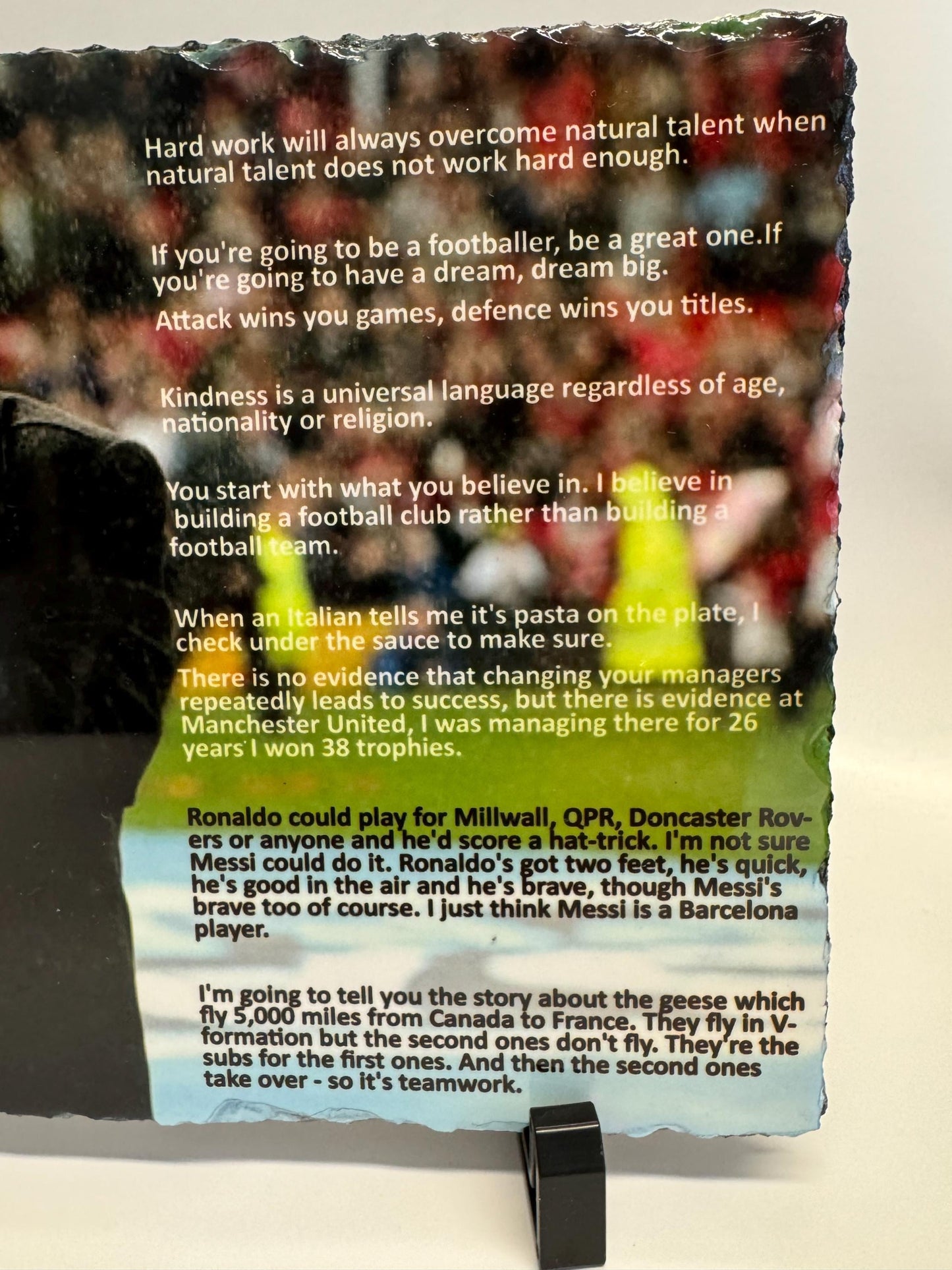 Sir Alex Ferguson quotes slate | man u fan slate | for the fan that has everything