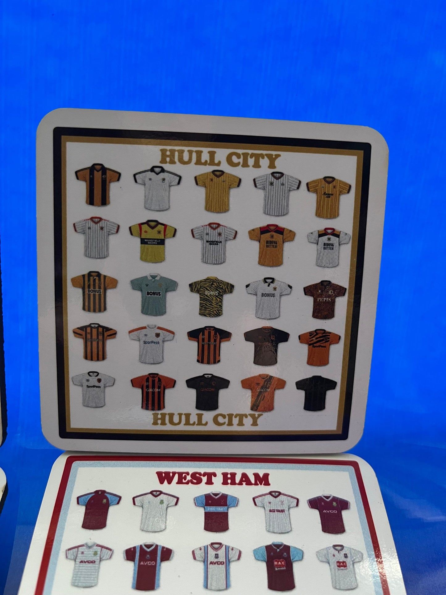 Football Shirt Coaster | Personalised Team Coaster | Team Coaster, Football Shirt Coaster, Football Collectible, Team Coaster, Football Gift