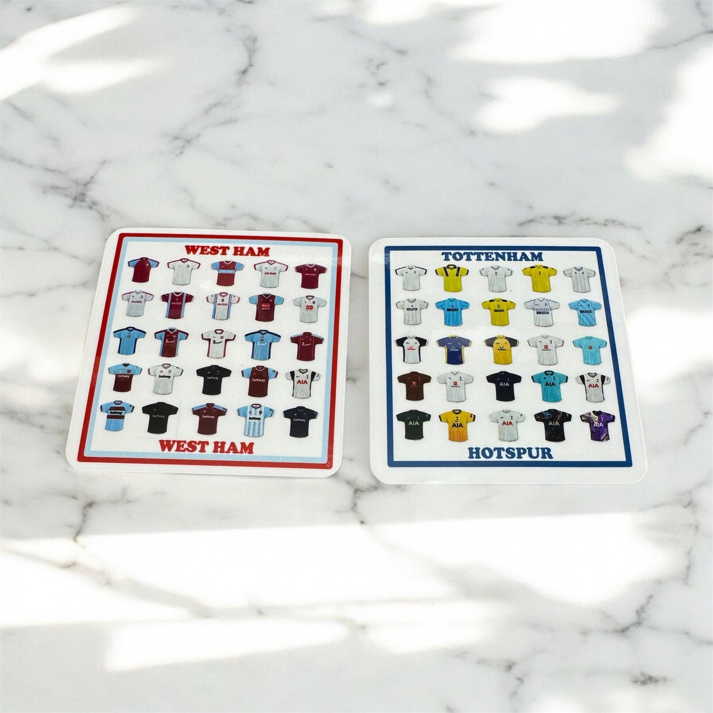 Football Shirt Coaster | Personalised Team Coaster | Team Coaster, Football Shirt Coaster, Football Collectible, Team Coaster, Football Gift