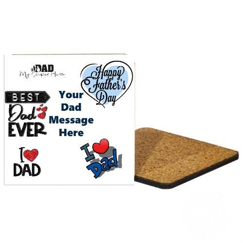 Personalized Father's Day Coaster, Custom Drink Coaster Gift for Dad, Personalized Father's Day Coaster, Custom Drink Coaster Gift for Dad,