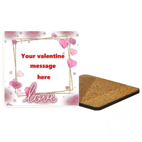 Custom Valentine Coaster, Personalised Love Gift for Him or Her,Custom Valentine Coaster, Personalised Love Gift for Him or Her