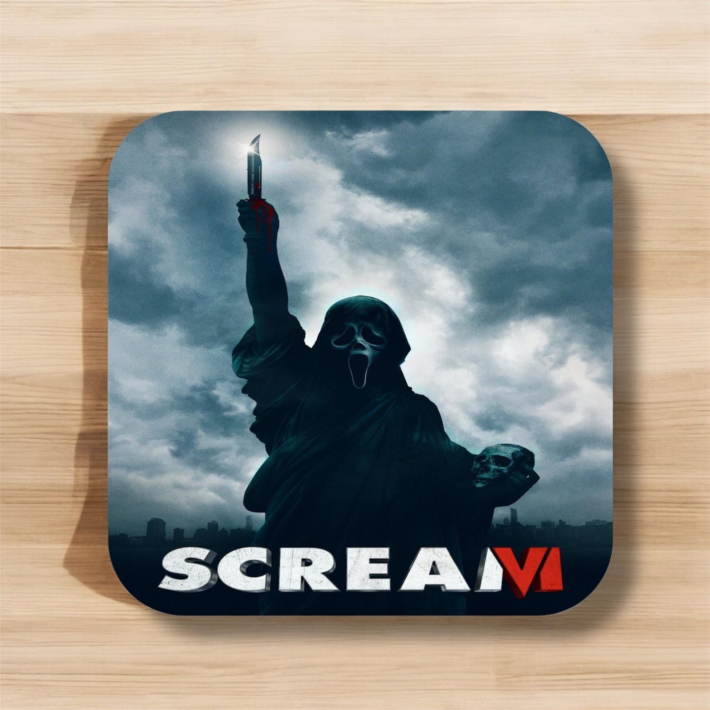 Set of 4 Scream Coasters, gifts for him| gifts for Horror lovers | gifts for her| Scream fans coasters| iconic coasters| horror fans