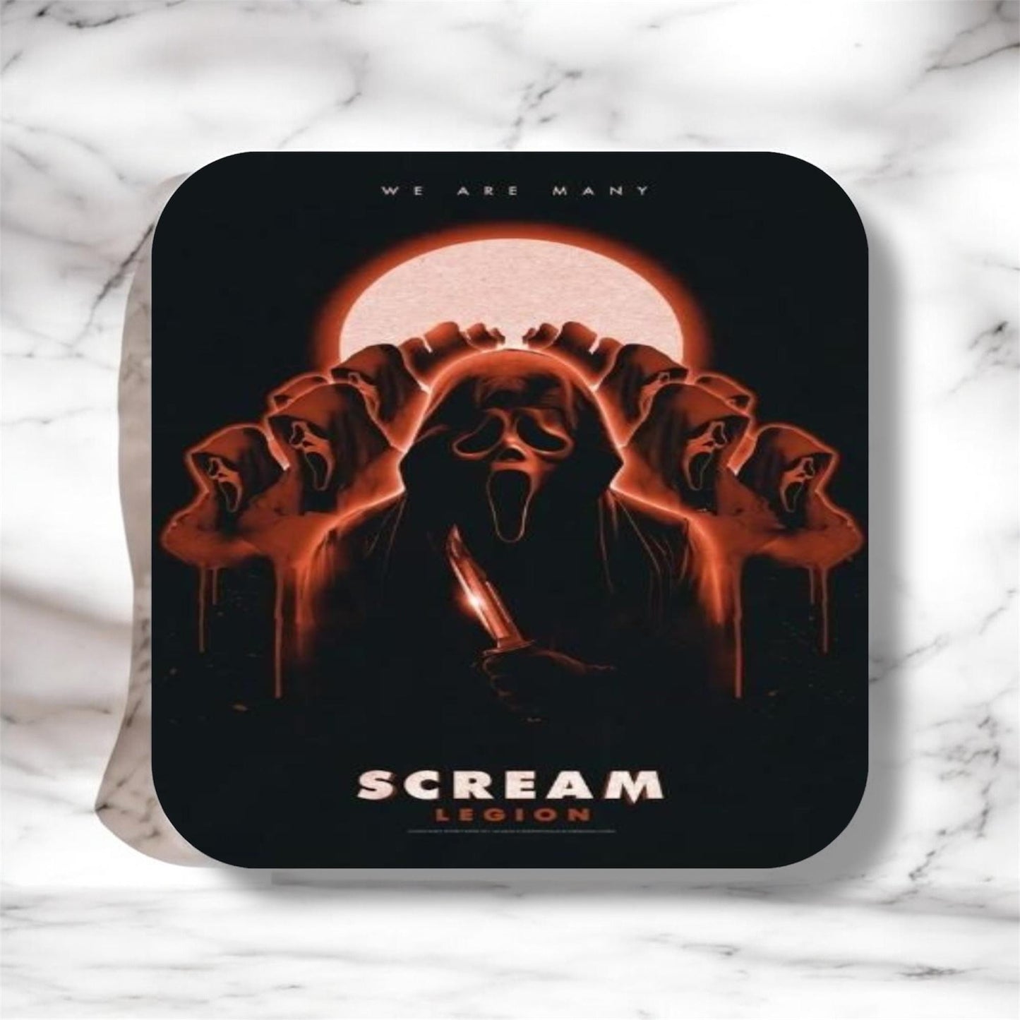 Set of 4 Scream Coasters, gifts for him| gifts for Horror lovers | gifts for her| Scream fans coasters| iconic coasters| horror fans