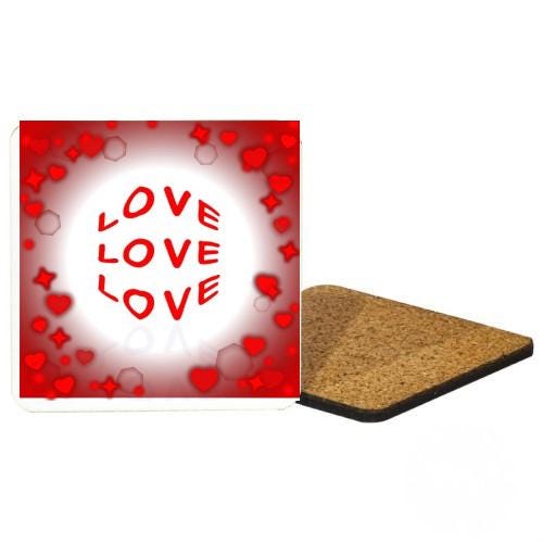 Valentine's Day Coaster, Heart Design, Love Gift, Romantic Home Decor Coaster, Coaster, Romantic Home Decor, Valentine's Day Gift,