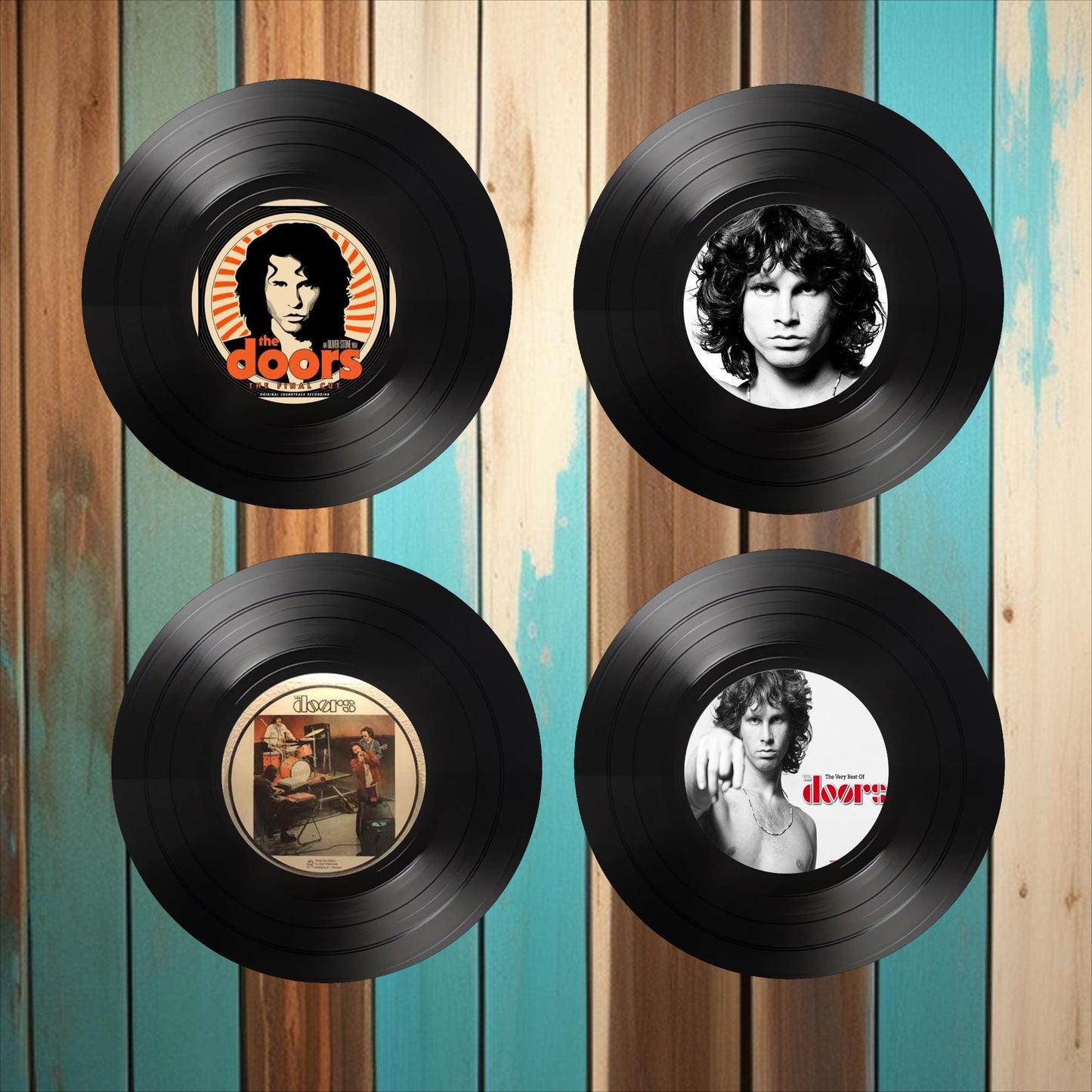 Set of 4 The Doors drink coasters|The Doors coasters| Gifts for Nan | Music fan gift|Gift for her | Rock and roll gifts| Gift for him