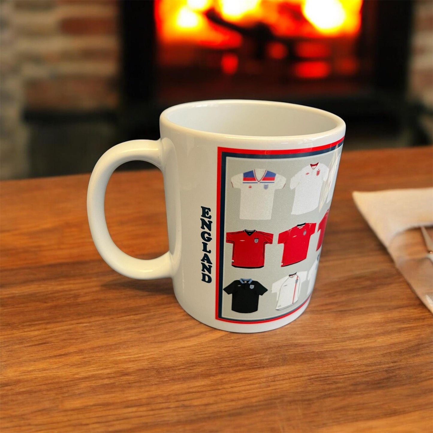 England Shirts Mug and Coaster Set, Football Fan Gift, England Fan Gift, England Football, England Merchandise, England Gift Set, Soccer Fan Gift, England Soccer