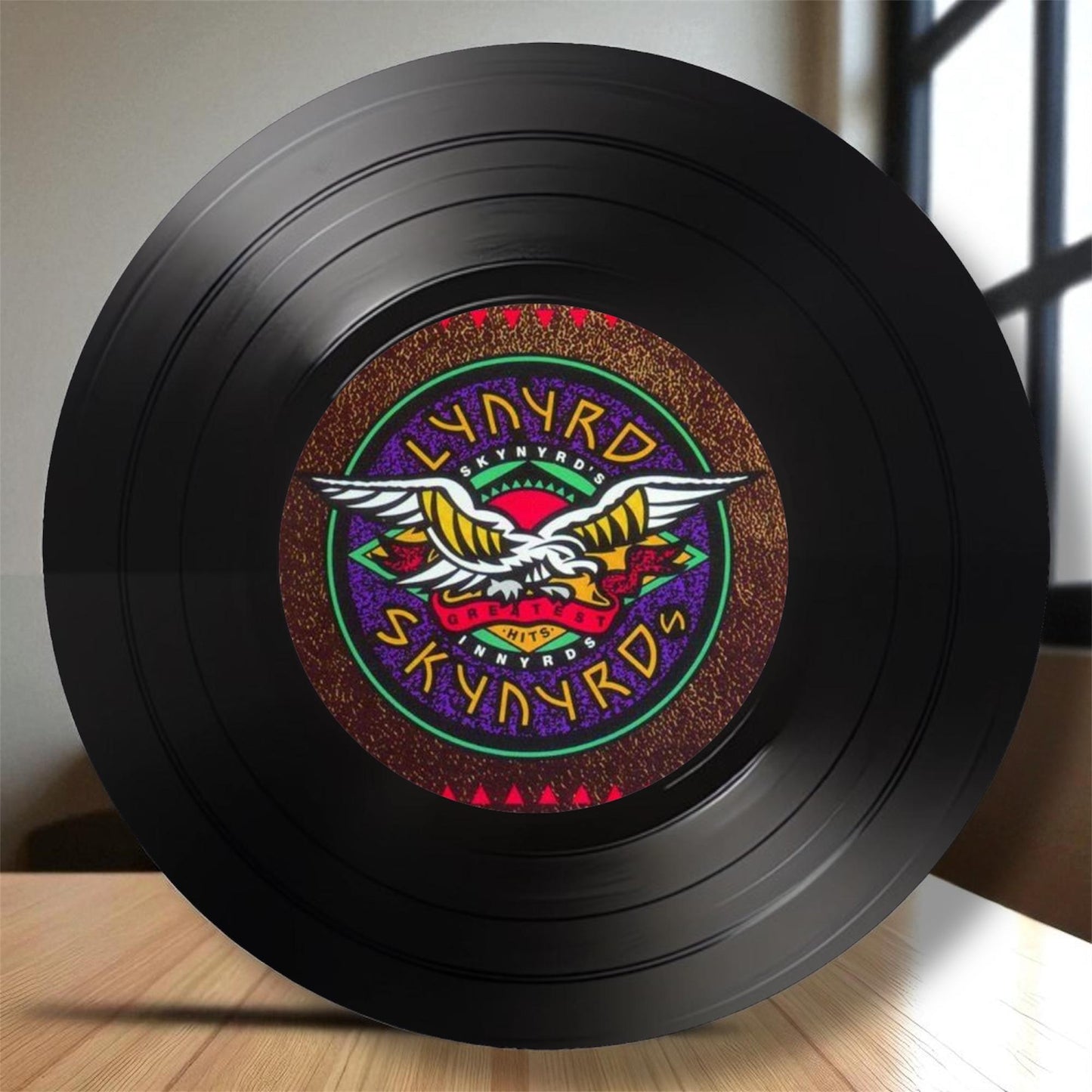 Set of 4 Lynyrd Skynyrd Round Record Coasters Retro Decor, Man Cave Decor, Rock Band, Music Themed, Rock Music Gift, Lynyrd Skynyrd gift,