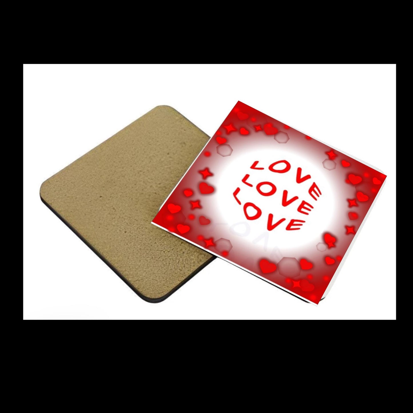 Valentine's Day Coaster, Heart Design, Love Gift, Romantic Home Decor Coaster, Coaster, Romantic Home Decor, Valentine's Day Gift,