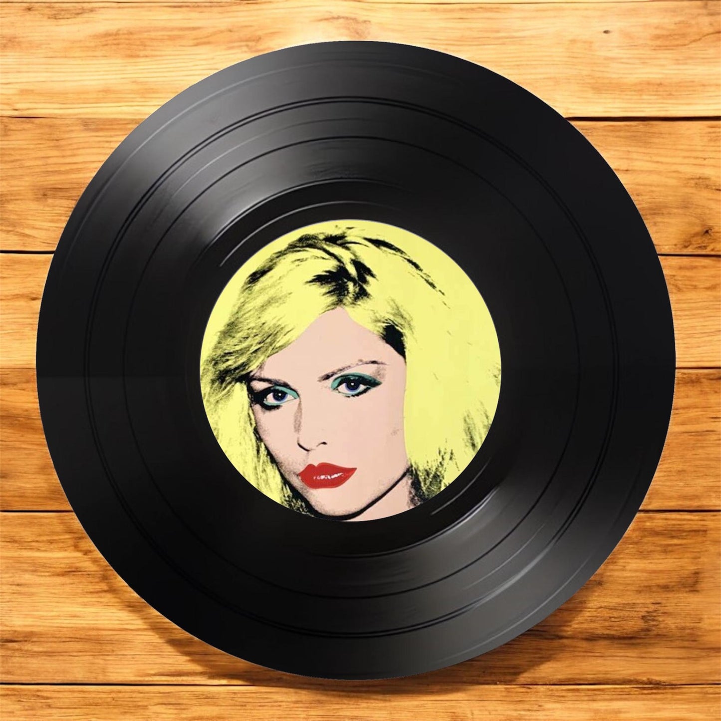 Set of 4 Andy Warhol Round Record Coasters Featuring music legends Michael Jackson, Prince,John Lennon and Blondie, Music legends gift