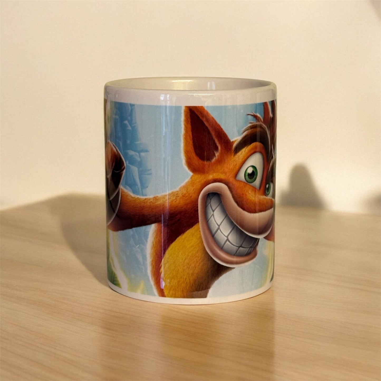Retro Crash Bandicoot Mug, Vintage Video Game Ceramic Coffee Cup, Retro Video Game Mug, Gift For Gamers, Gaming Enthusiast Gift
