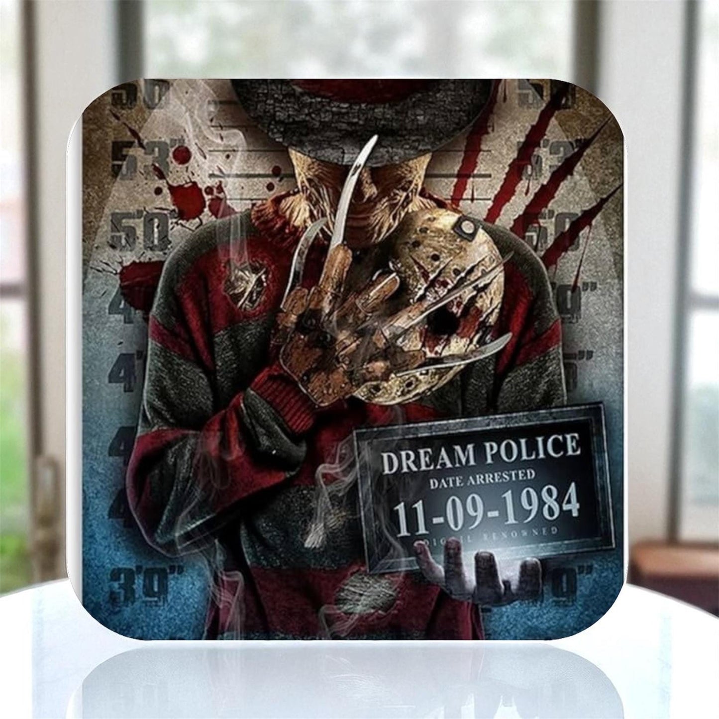 Set of 4 Nightmare on Elm Street Coasters, gifts for him| gifts for Horror lovers | gifts for her| Freddie Kruger| iconic coasters
