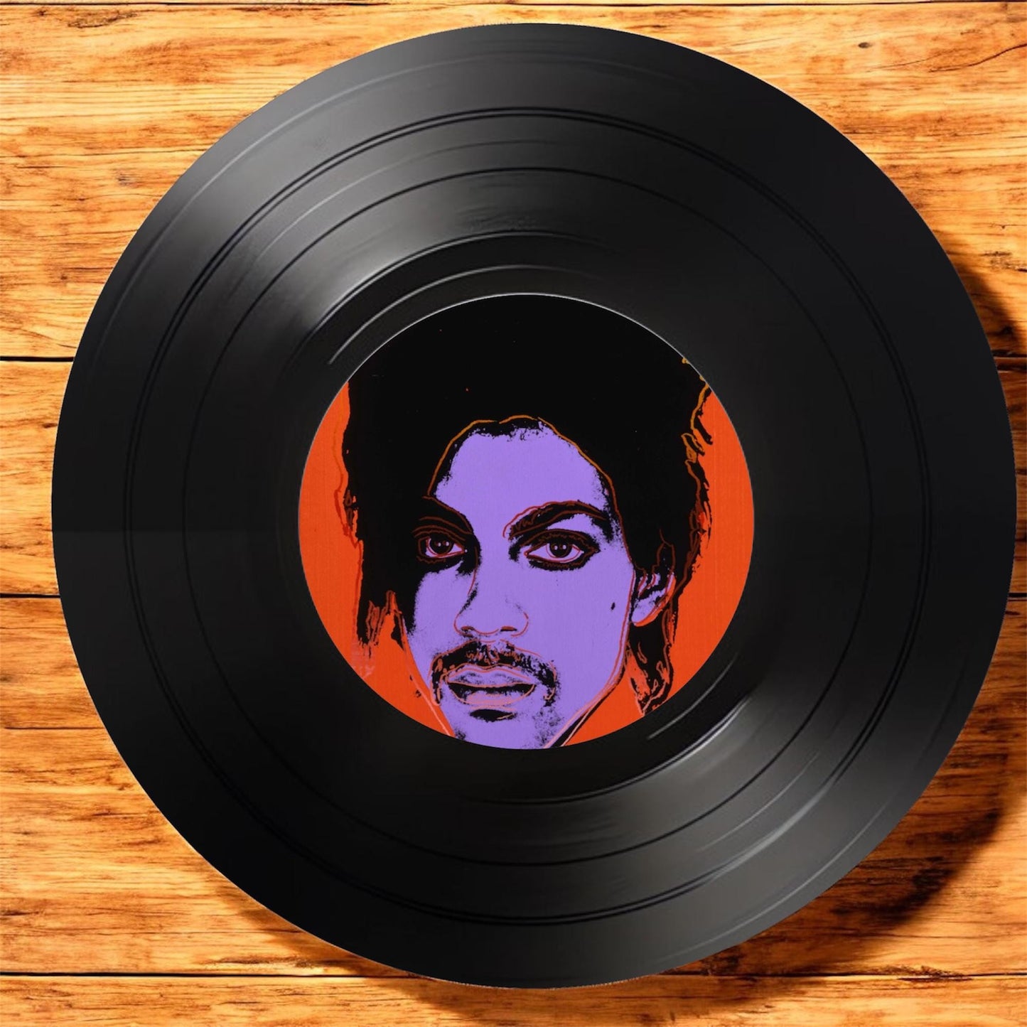 Set of 4 Andy Warhol Round Record Coasters Featuring music legends Michael Jackson, Prince,John Lennon and Blondie, Music legends gift