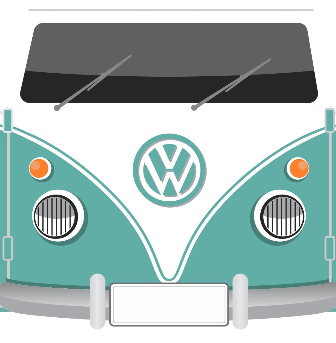 VW Camper coaster in various colours, retro camper, camper , gift for him, gift for her, car lover gift, classic car gift, personalisable.