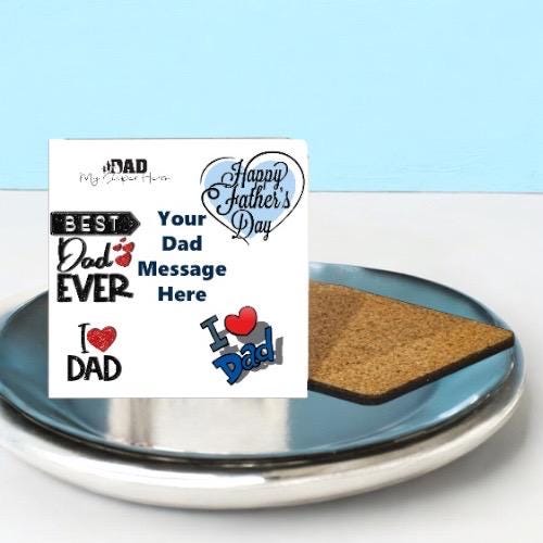 Personalized Father's Day Coaster, Custom Drink Coaster Gift for Dad, Personalized Father's Day Coaster, Custom Drink Coaster Gift for Dad,