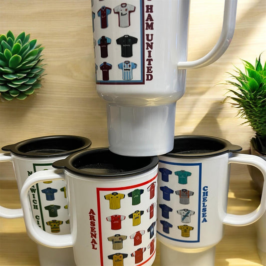 Football shirt travel mugs| travel mug for coffee | birthday gift | Christmas gift