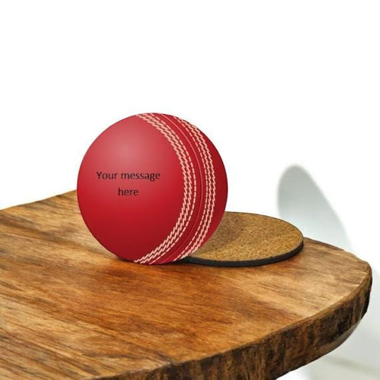 Personalised Cricket Ball Coaster, Round Shape, Cricket Decor, Cricket Ball Coaster, Cricket Gift, Sports Coaster, Gift For Cricket Lover