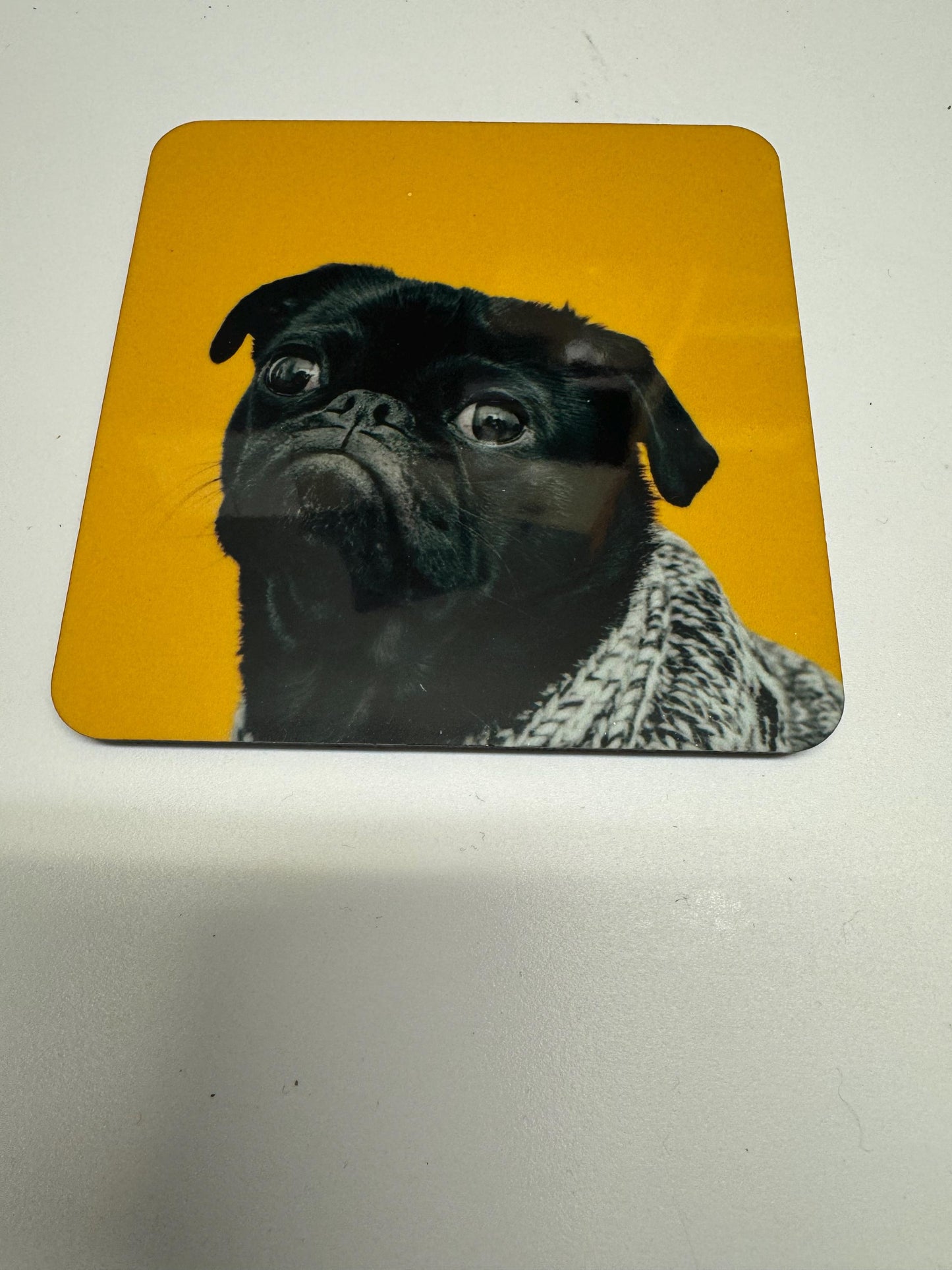 Set of 4 pug coasters | Dog lovers coasters | Mother's Day gifts | Lovely pugs| Dining room accessories| Living room accessories| gift for |