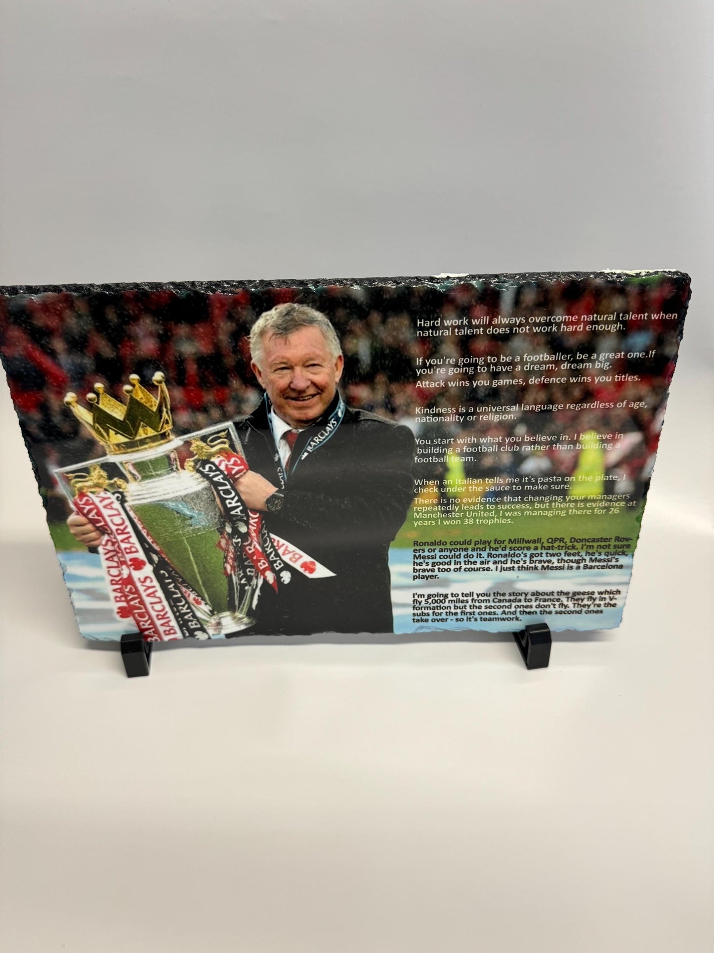 Sir Alex Ferguson quotes slate | man u fan slate | for the fan that has everything