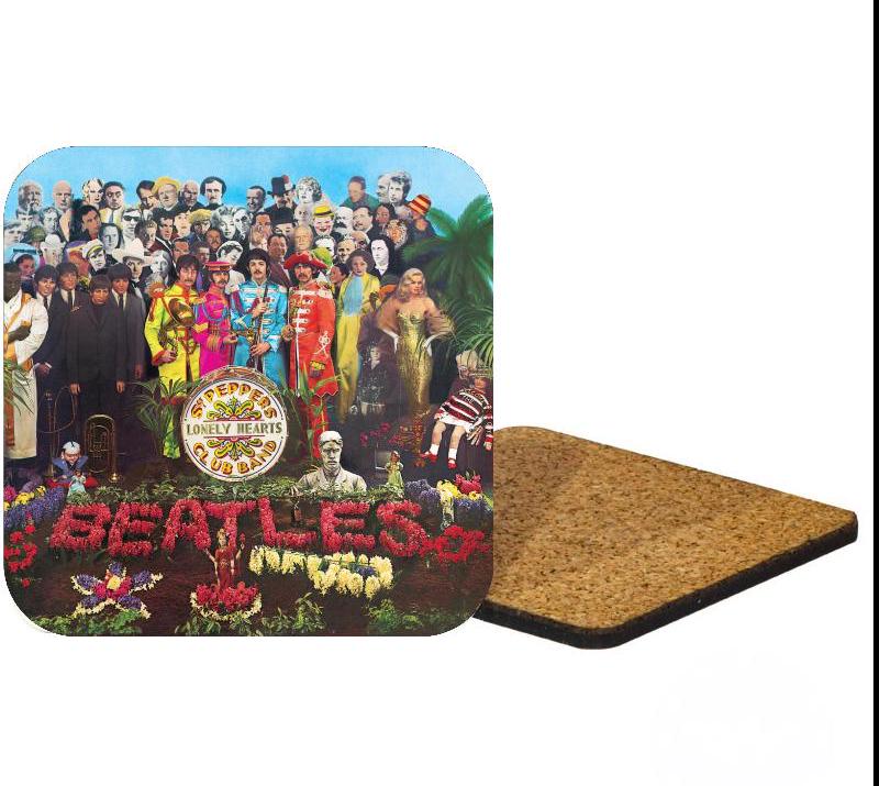 Set of 4 Beatles Album Cover Coasters, Handmade Drink Coasters, Music Lover Gift
