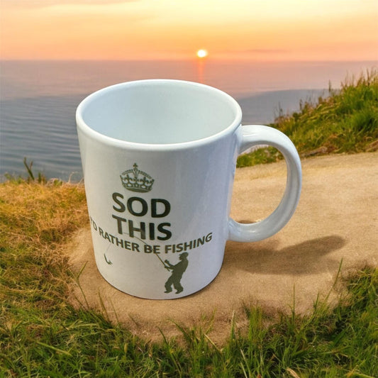 Funny 'Sod This, I'd Rather Be Fishing' Mug, Perfect Gift for Fishermen, Novelty Gift, Mug For Coworker, Fishing Lover Gift, Fishing Mug,