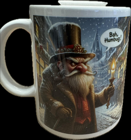 Personalised Scrooge Christmas mug or moneybox| a Christmas Carol gift | coffee mug for Christmas