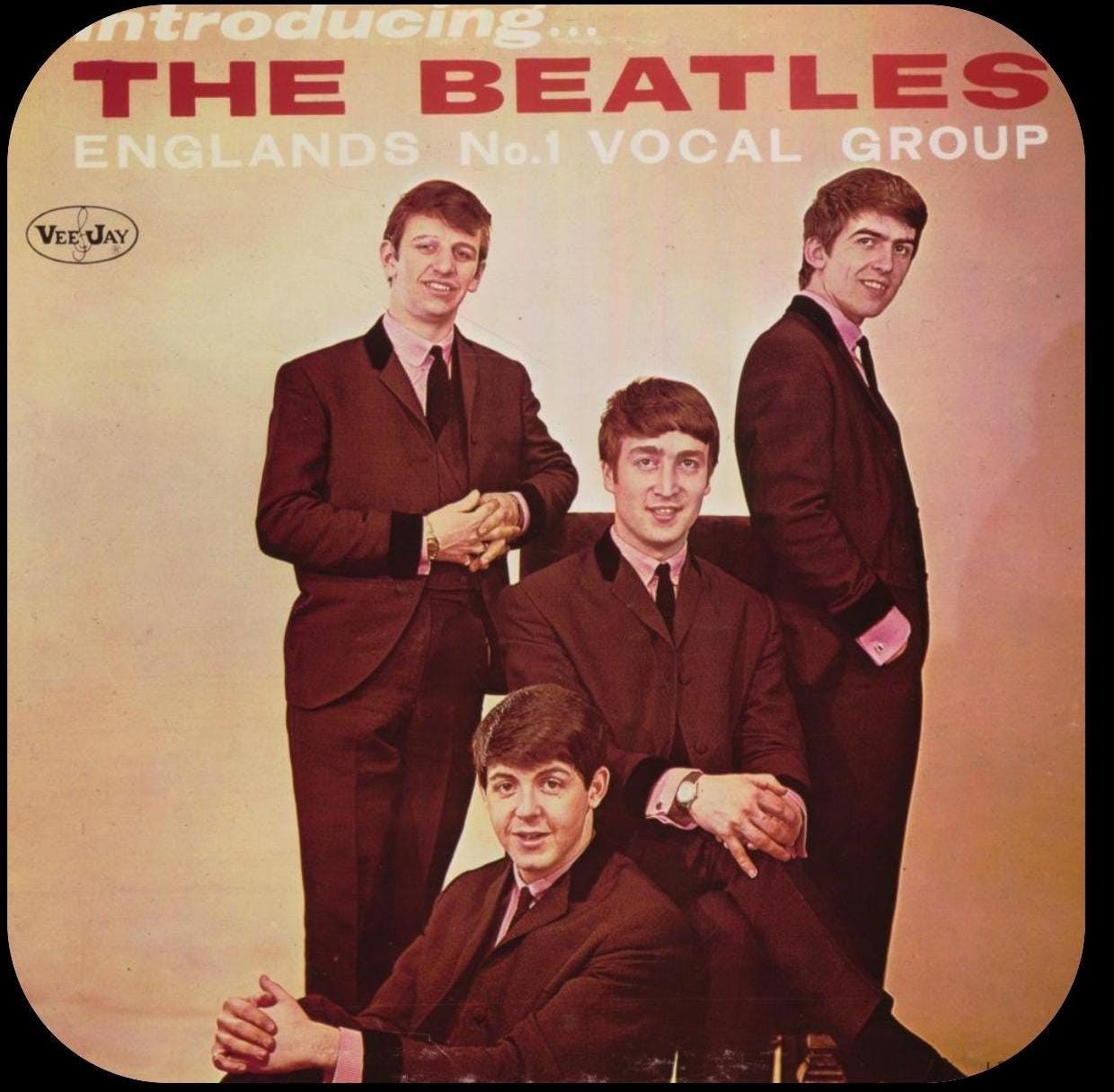 Set of 4 Beatles Album Cover Coasters, Handmade Drink Coasters, Music Lover Gift